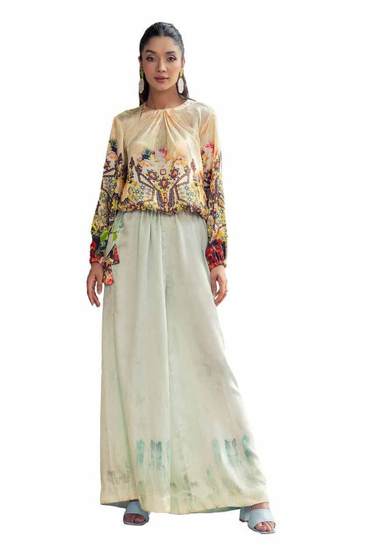 2PC Printed Silk Suit TS-42013