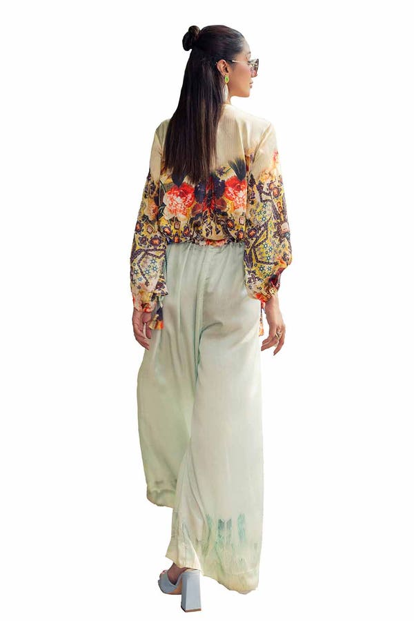 2PC Printed Silk Suit TS-42013