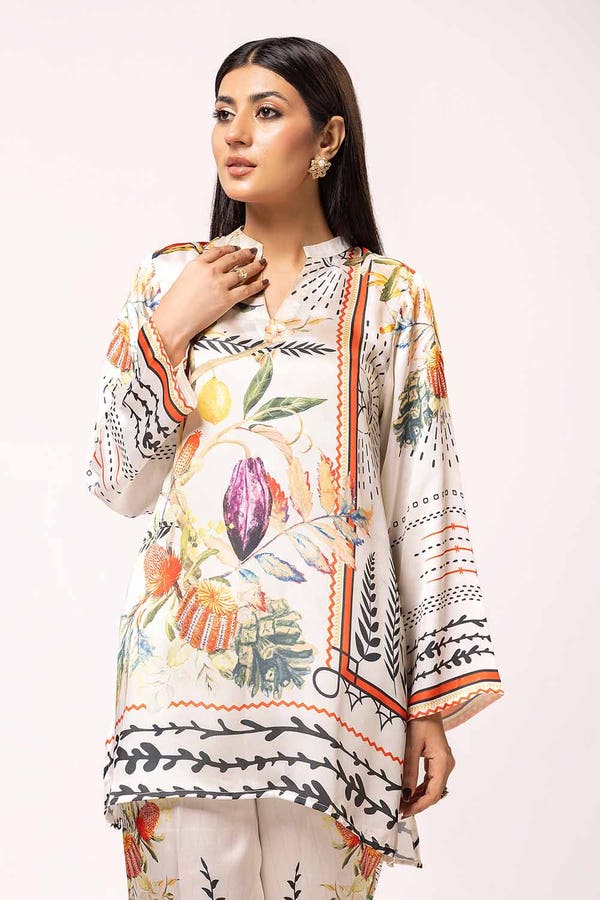 2PC Printed Silk Suit TS-42015