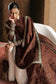 Suffuse Zorayn chocolate brown silk pret outfit detail 2